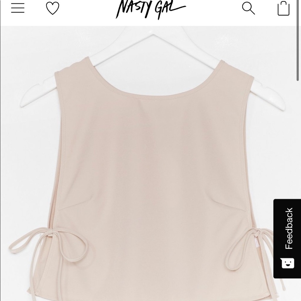 Nasty Gal tie side crop top - NWT